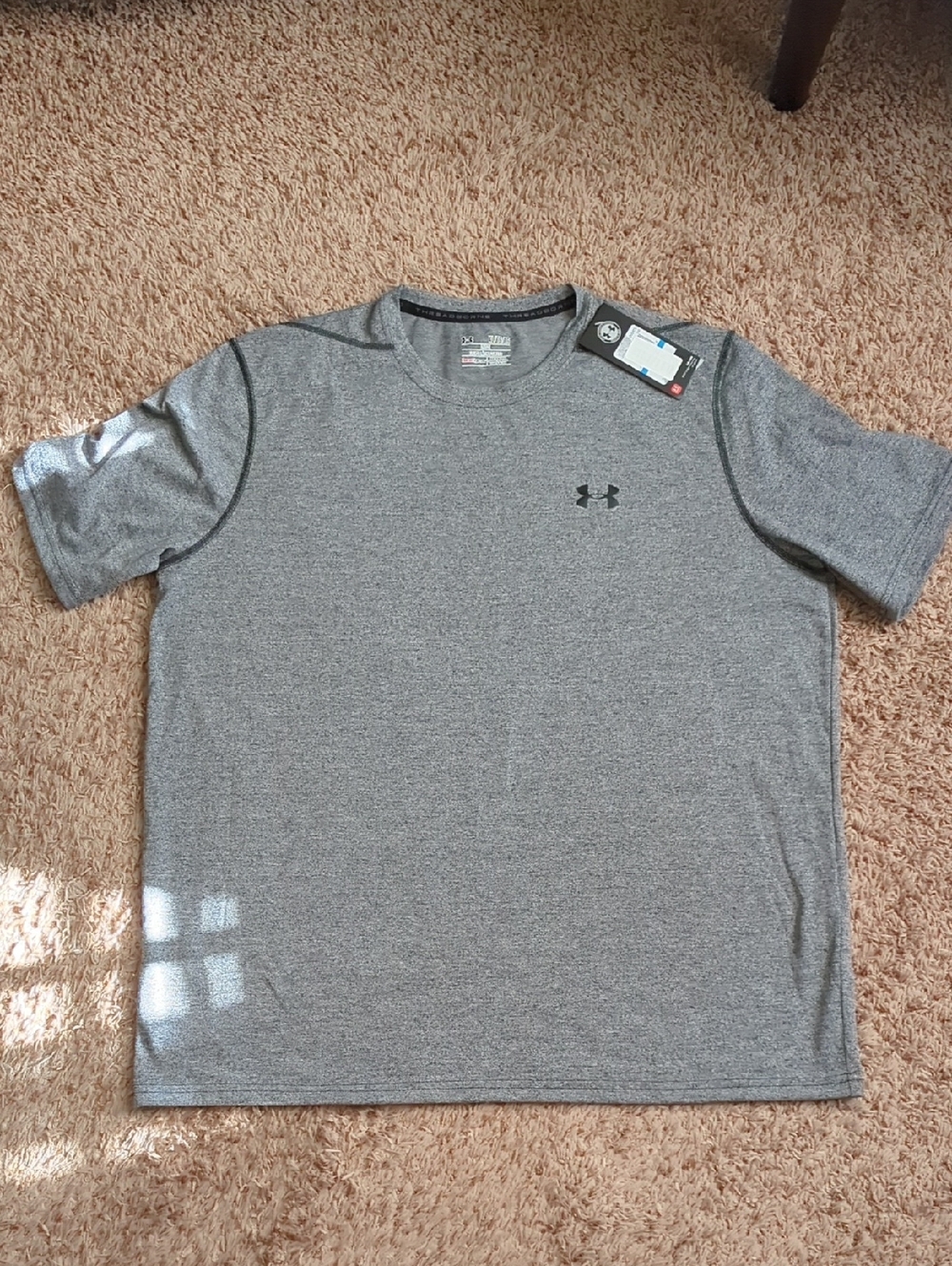 Under Armour Heather Gray Crew Neck Performance Tee